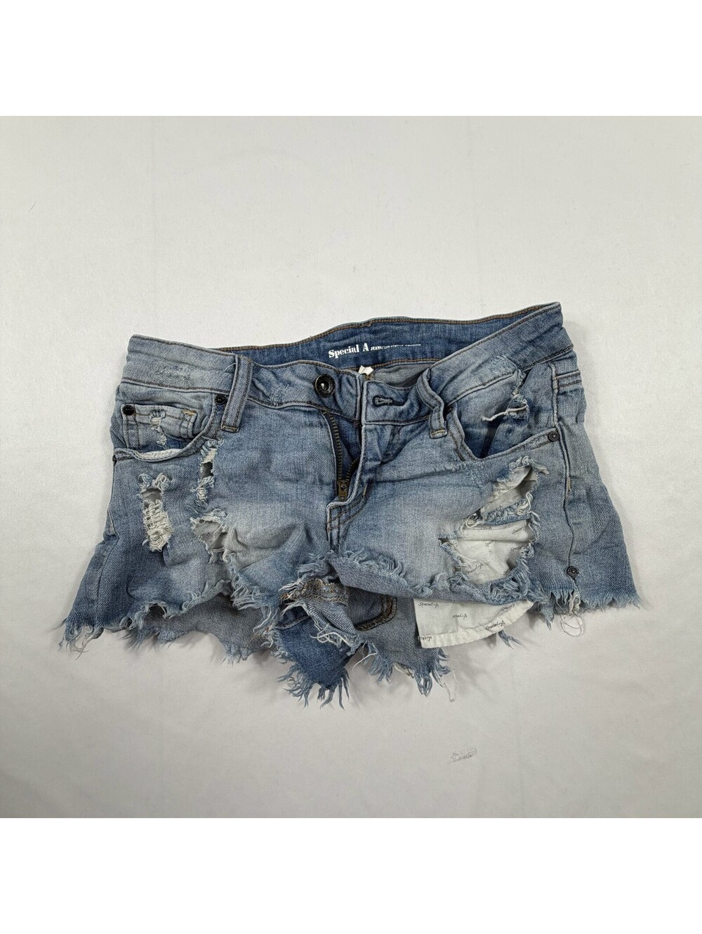 Special A Light Blue Distressed Denim Shorts